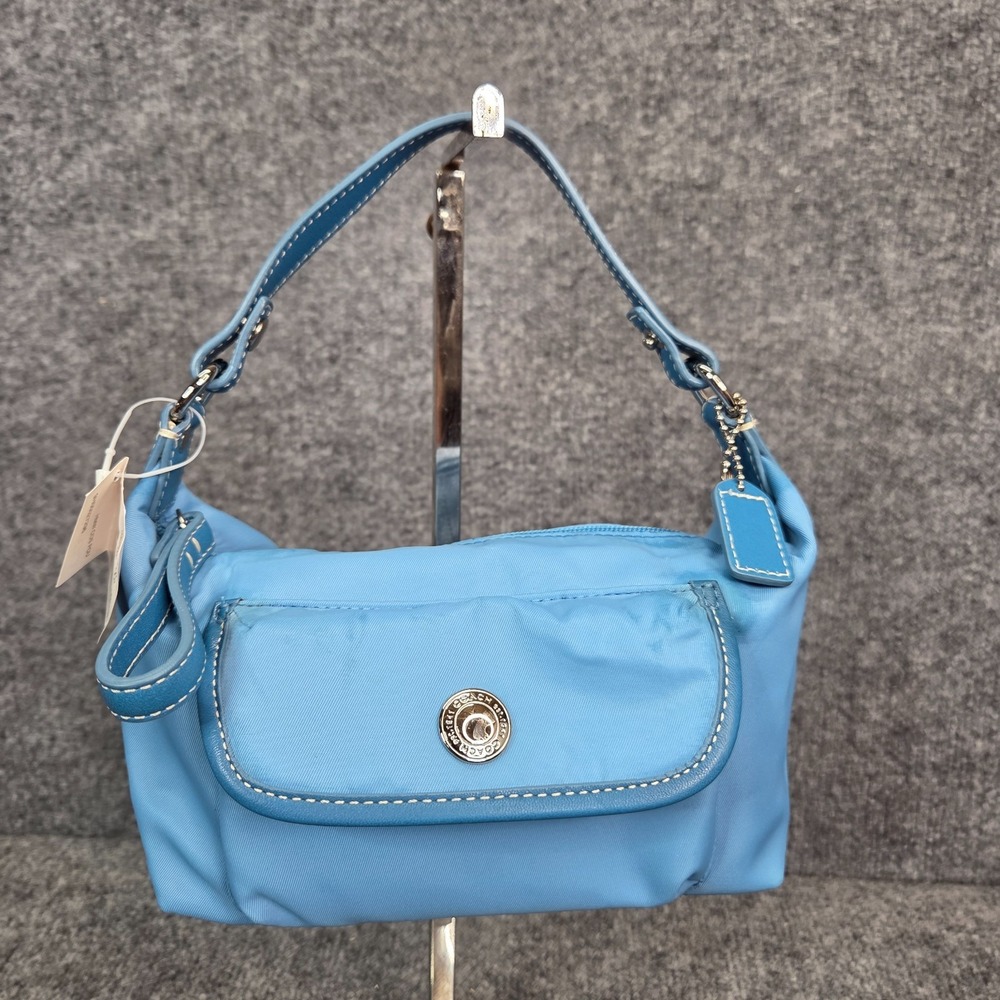 Vintage Y2k Coach Pool Blue Womens Purse Bag Mini Shoulder